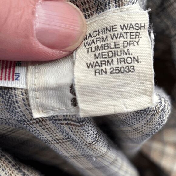 Flying R Ranchwear Ruddock Shirt Mens L Plaid Pearl Snap Western Made USA * - Picture 6 of 6